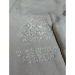 Darc Sport Sweatpants Womens Small Off White Flare Leg Wolves Club Gym Workout